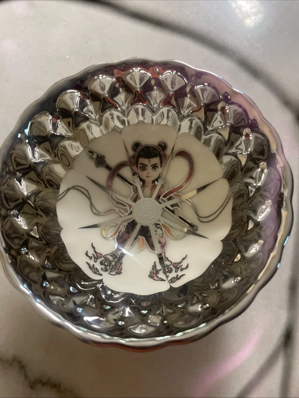 Lot of two brand new dragon, teacup, silver, ceramic and gold , Unbranded